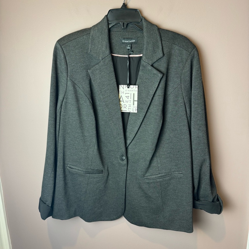 41 Hawthorn Gray Blazer WPK30257 1X - Picture 2 of 8